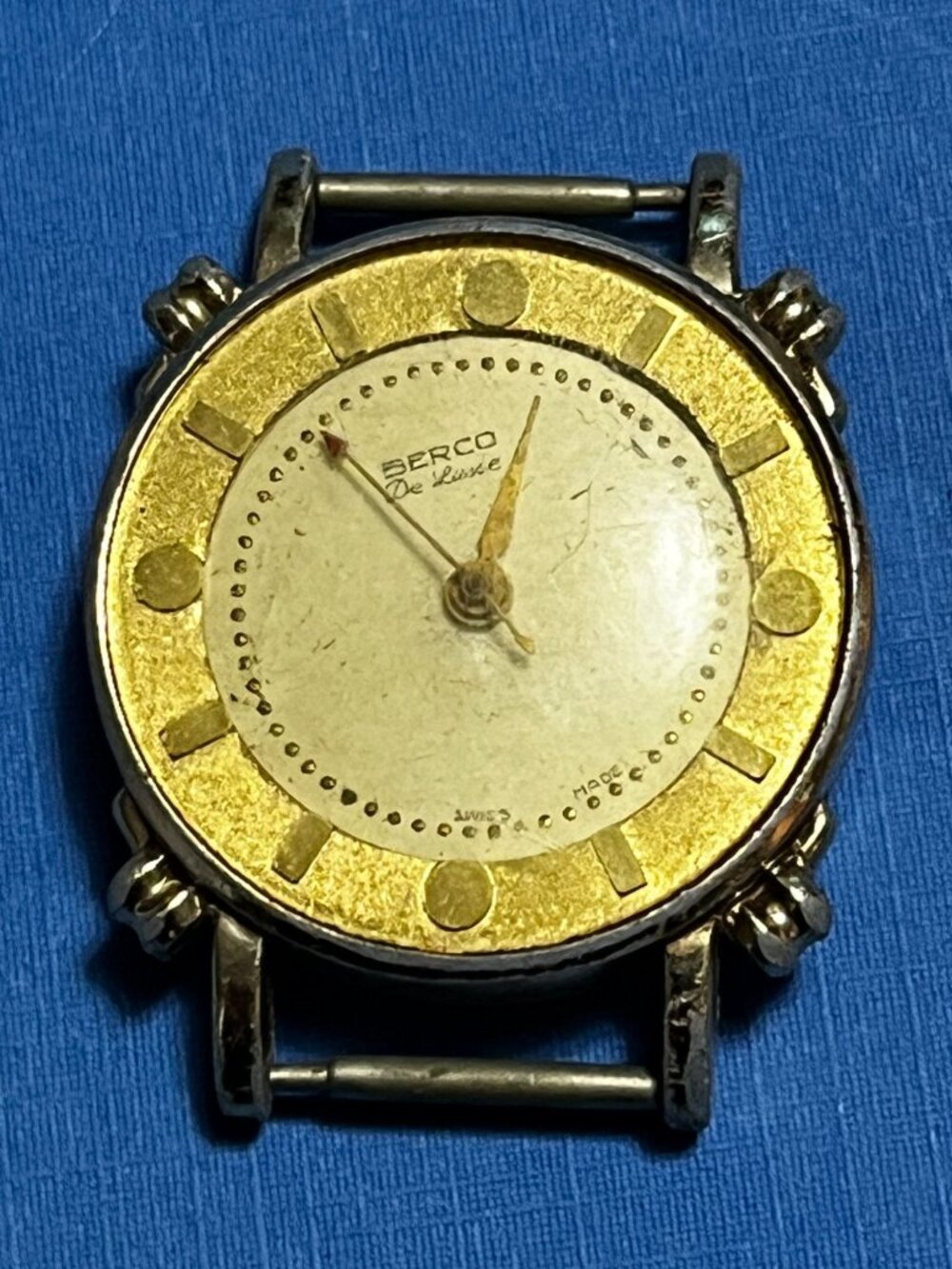 Vintage Swiss Made Berco De Luxe Watch Parts Or Repair